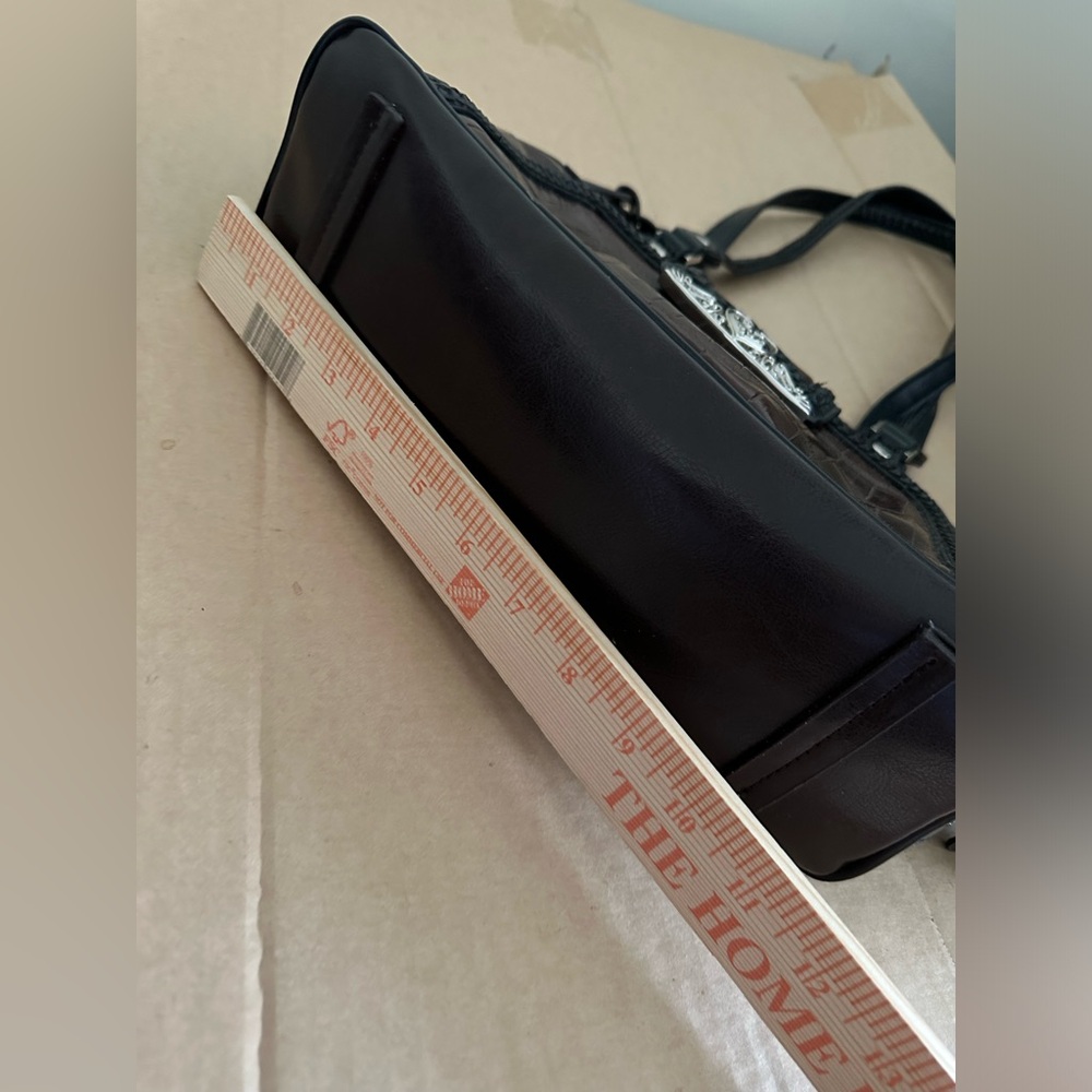 M.C. Brown Croc Inspired Handbag - Picture 12 of 14